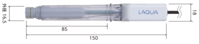 氟离子选择性电极（复合型）6561S-10C尺寸