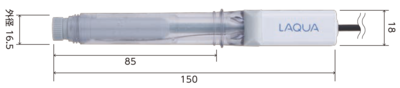 硝酸根離子選擇性電極（組合型）6581S-10C尺寸