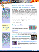 Molecular and Microanalysis Newsletter - Spring 2007