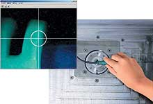 2.Using the CCD camera, specify the area to be tested.