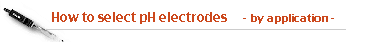 How to select electrode - by application -