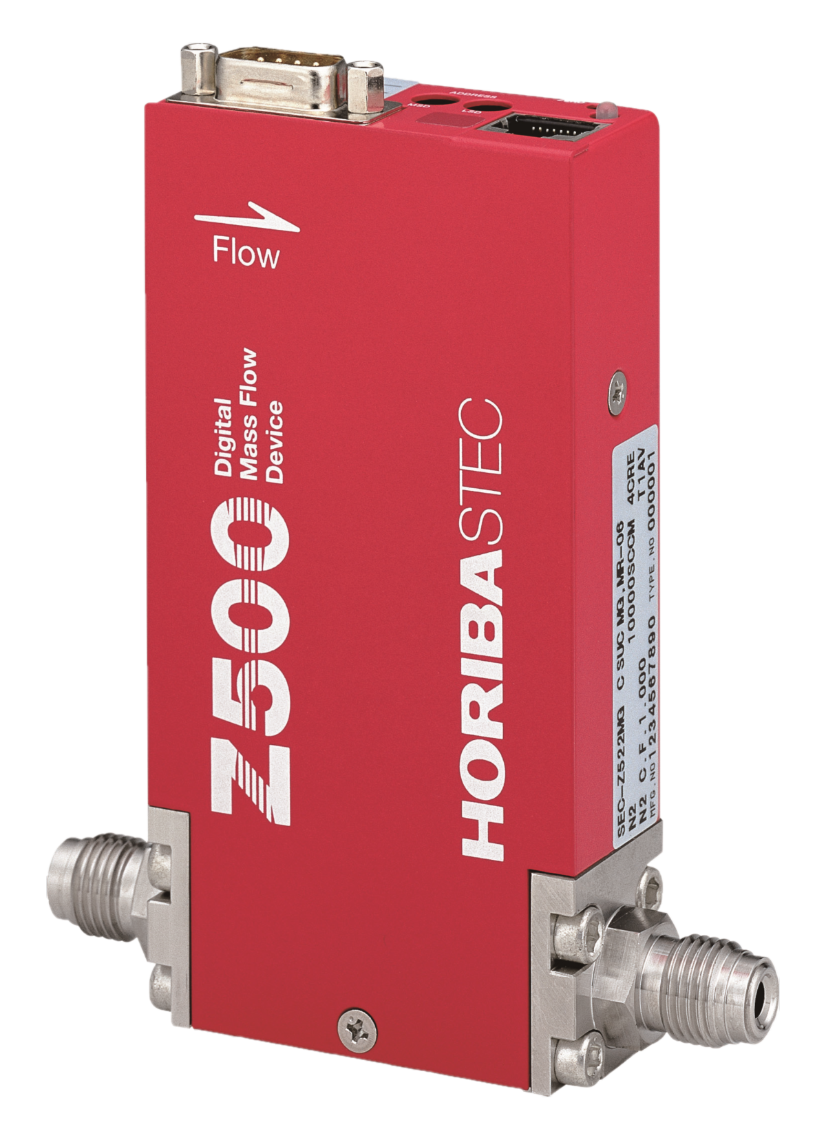 Horiba Stec SEC-Z524MGXN Mass Flow Controller MFC D-Net O2 20 SLM 1/4" VCR 