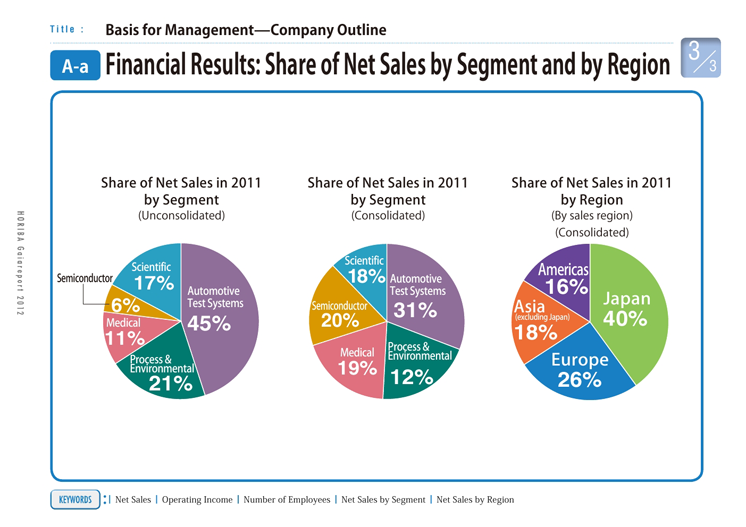 Financial Results: Share of Net Sales by Segment and by Region