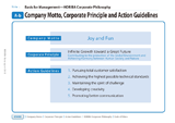 Company Motto, Corporate Principle and Action Guidelines