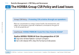 The HORIBA Group CSR Policy and Lead Issues