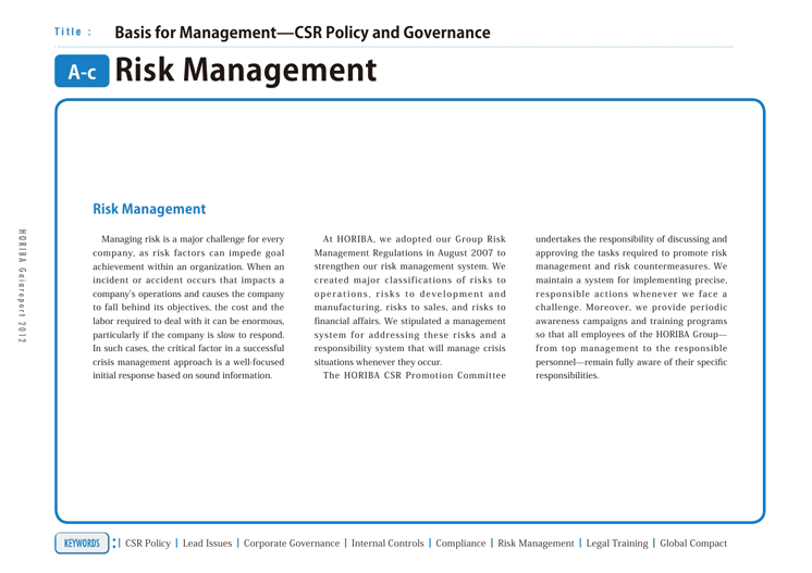 Risk Management