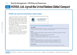 HORIBA, Ltd. signed the United Nations Global Compact