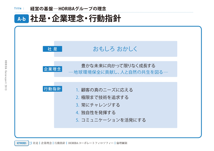 社是・企業理念・行動指針