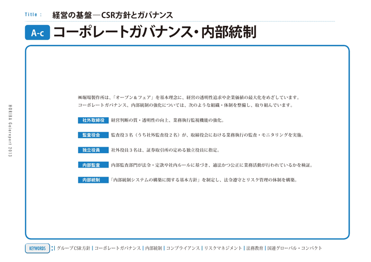 コーポレートガバナンス・内部統制