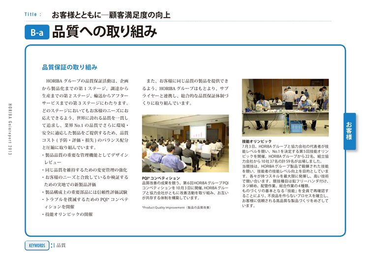 品質への取り組み