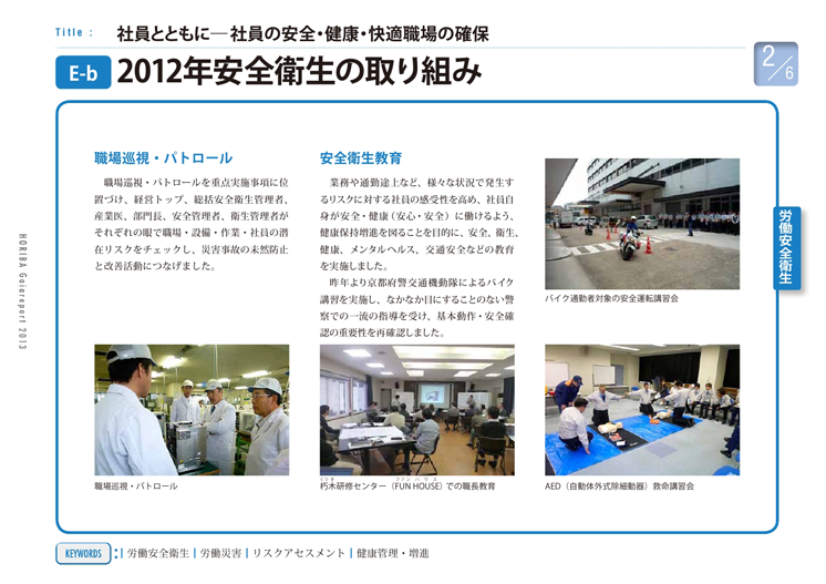 2012年安全衛生の取り組み