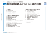 自己評価 環境報告ガイドライン 2007年版の29項目