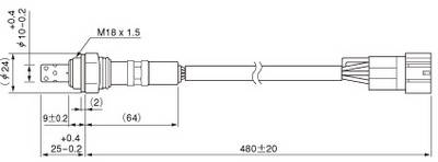 Dimensional outlines (units: mm) UEGO Sensor
