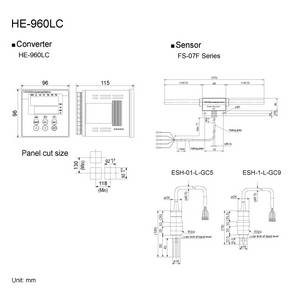 Dimensions of HE-960LC