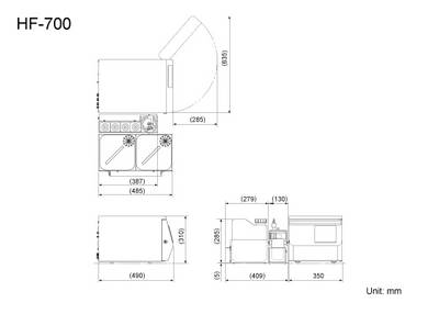 Dimensions of HF-700