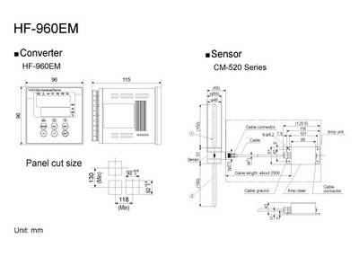 Dimensions of HF-960EM