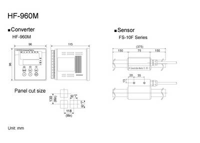 Dimensions of HF-960M