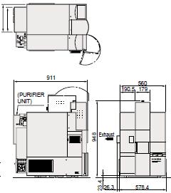 EMIA-Vseries Dimensional outline drawing (mm)
